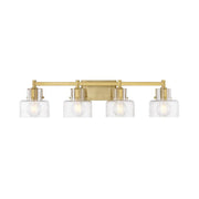 Savoy House 8-1030-4 Dover 4-lt 33" Bathroom Vanity Light - Warm Brass