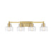 Savoy House 8-1030-4 Dover 4-lt 33" Bathroom Vanity Light - Warm Brass
