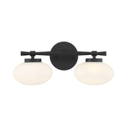 Savoy House 8-1050-2 Barrow 2-lt 17" Bathroom Vanity Light - Matte Black