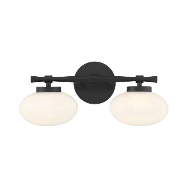 Savoy House 8-1050-2 Barrow 2-lt 17" Bathroom Vanity Light - Matte Black
