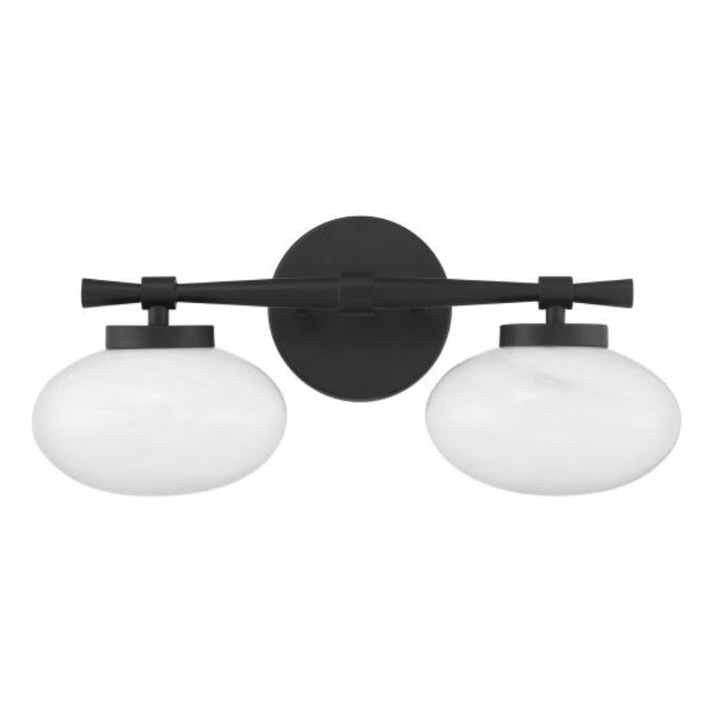 Savoy House 8-1050-2 Barrow 2-lt 17" Bathroom Vanity Light - Matte Black
