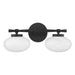 Savoy House 8-1050-2 Barrow 2-lt 17" Bathroom Vanity Light - Matte Black