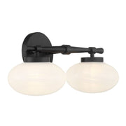 Savoy House 8-1050-2 Barrow 2-lt 17" Bathroom Vanity Light - Matte Black