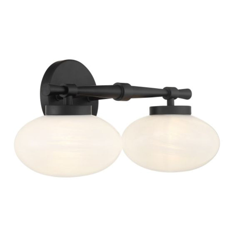 Savoy House 8-1050-2 Barrow 2-lt 17" Bathroom Vanity Light - Matte Black