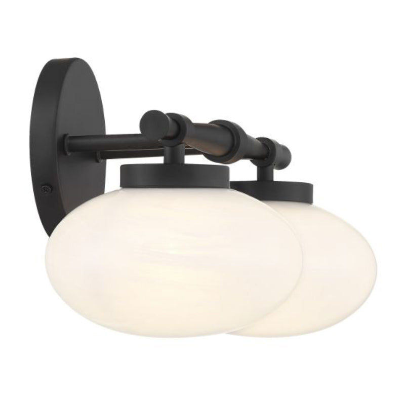 Savoy House 8-1050-2 Barrow 2-lt 17" Bathroom Vanity Light - Matte Black