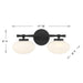 Savoy House 8-1050-2 Barrow 2-lt 17" Bathroom Vanity Light