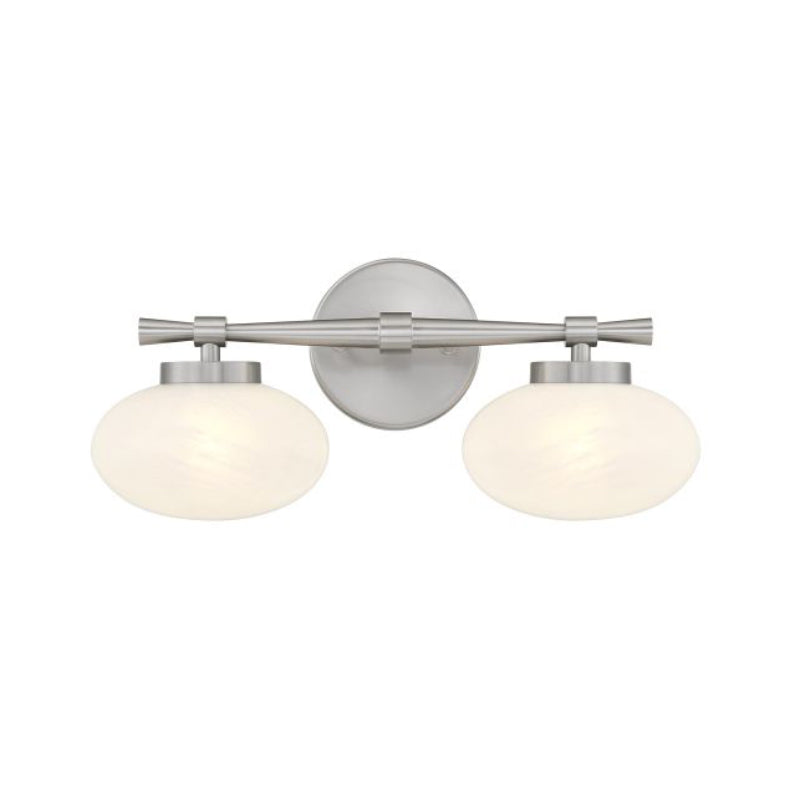 Savoy House 8-1050-2 Barrow 2-lt 17" Bathroom Vanity Light - Satin Nickel