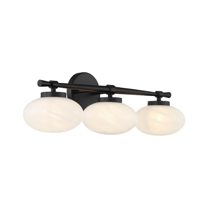 Savoy House 8-1050-3 Barrow 3-lt 25" Bathroom Vanity Light - Matte Black