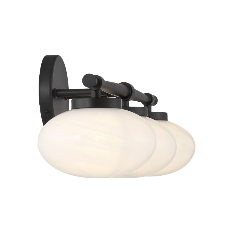 Savoy House 8-1050-3 Barrow 3-lt 25" Bathroom Vanity Light - Matte Black