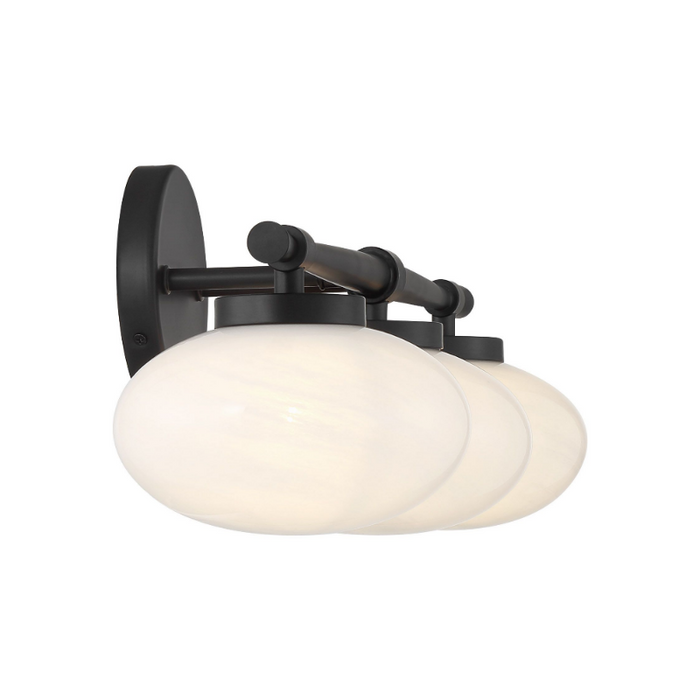 Savoy House 8-1050-3 Barrow 3-lt 25" Bathroom Vanity Light - Matte Black