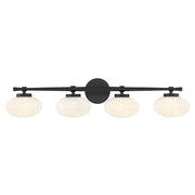 Savoy House 8-1050-4 Barrow 4-lt 34" Bathroom Vanity Light - Matte Black