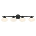 Savoy House 8-1050-4 Barrow 4-lt 34" Bathroom Vanity Light - Matte Black