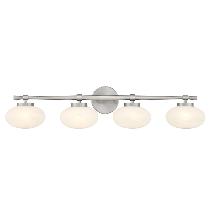 Savoy House 8-1050-4 Barrow 4-lt 34" Bathroom Vanity Light - Satin Nickel