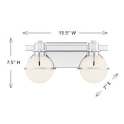 Savoy House 8-1060-2 Pierce 2-lt 16" Bathroom Vanity Light
