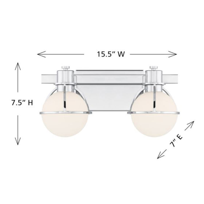 Savoy House 8-1060-2 Pierce 2-lt 16" Bathroom Vanity Light