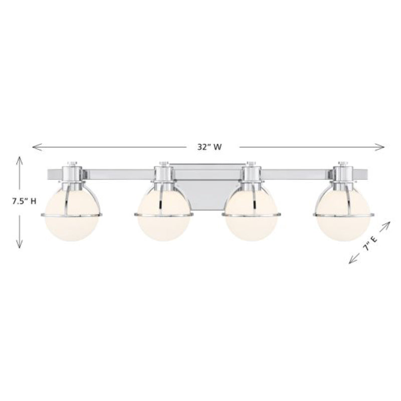 Savoy House 8-1060-4 Pierce 4-lt 32" Bathroom Vanity Light