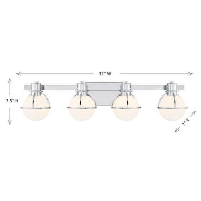 Savoy House 8-1060-4 Pierce 4-lt 32" Bathroom Vanity Light