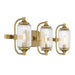 Savoy House 8-3024-3 Holton 3-lt 24" Bathroom Vanity Light - Warm Brass
