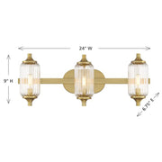 Savoy House 8-3024-3 Holton 3-lt 24" Bathroom Vanity Light