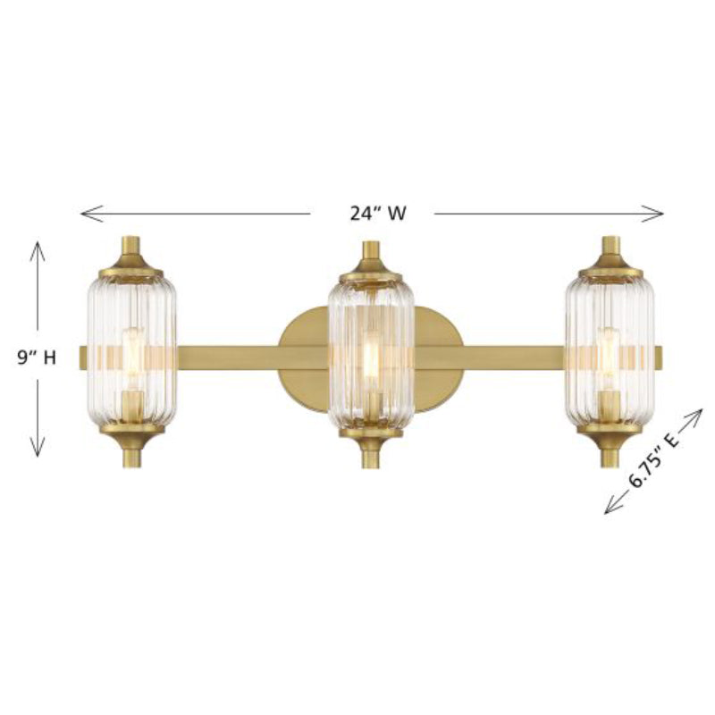 Savoy House 8-3024-3 Holton 3-lt 24" Bathroom Vanity Light
