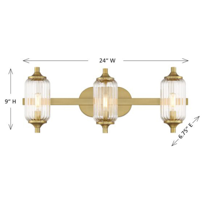 Savoy House 8-3024-3 Holton 3-lt 24" Bathroom Vanity Light