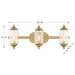 Savoy House 8-3024-3 Holton 3-lt 24" Bathroom Vanity Light