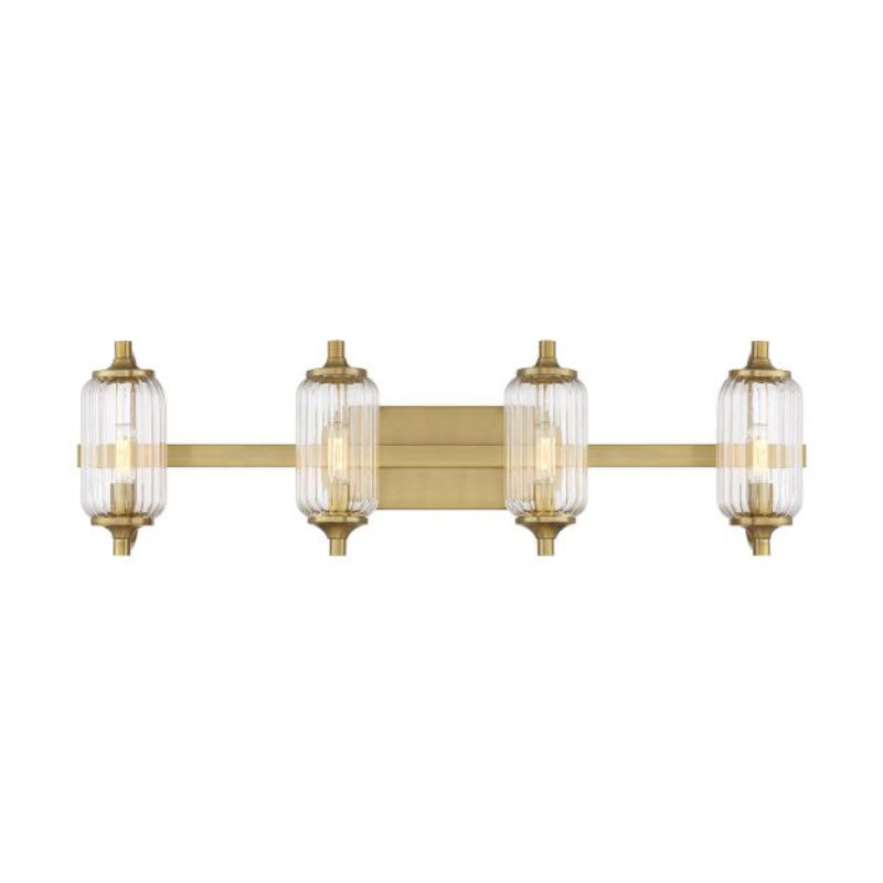 Savoy House 8-3024-4 Holton 4-lt 32" Bathroom Vanity Light - Warm Brass