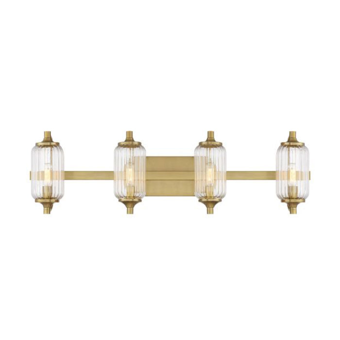 Savoy House 8-3024-4 Holton 4-lt 32" Bathroom Vanity Light - Warm Brass