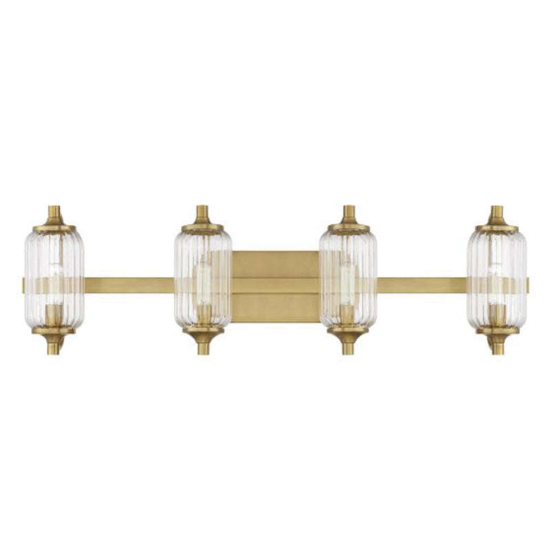 Savoy House 8-3024-4 Holton 4-lt 32" Bathroom Vanity Light - Warm Brass