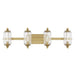 Savoy House 8-3024-4 Holton 4-lt 32" Bathroom Vanity Light - Warm Brass