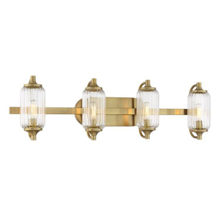 Savoy House 8-3024-4 Holton 4-lt 32" Bathroom Vanity Light - Warm Brass