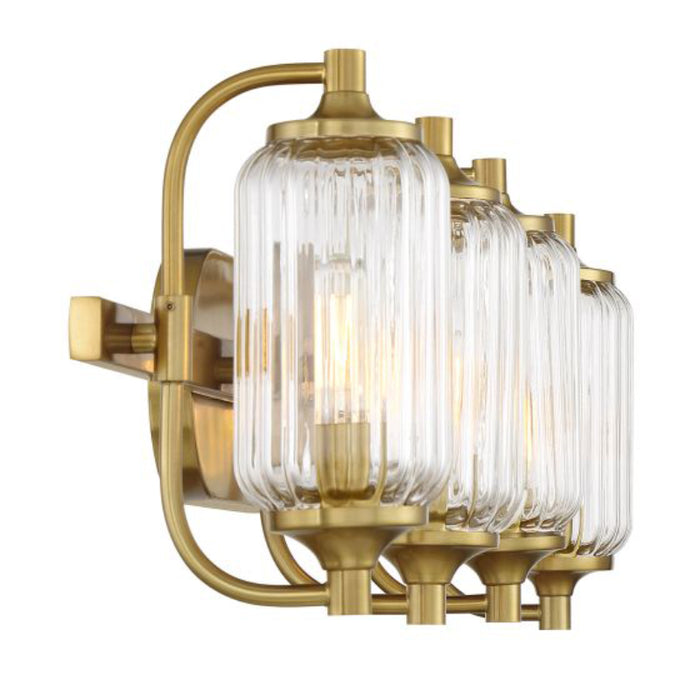 Savoy House 8-3024-4 Holton 4-lt 32" Bathroom Vanity Light - Warm Brass