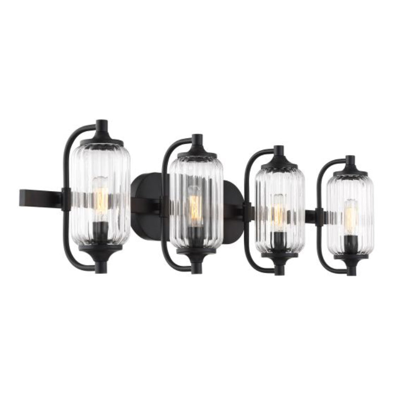 Savoy House 8-3024-4 Holton 4-lt 32" Bathroom Vanity Light - Matte Black