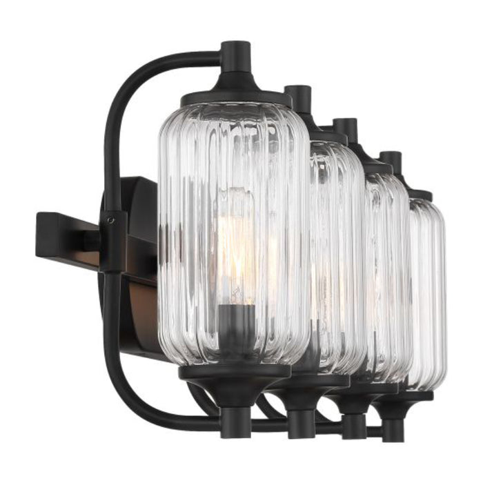 Savoy House 8-3024-4 Holton 4-lt 32" Bathroom Vanity Light - Matte Black