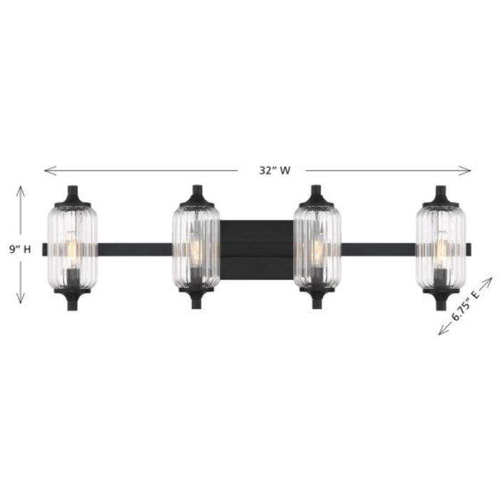 Savoy House 8-3024-4 Holton 4-lt 32" Bathroom Vanity Light