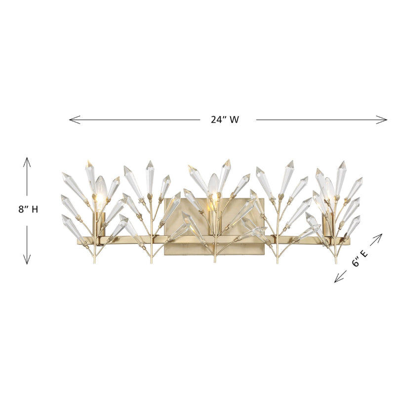 Savoy House 8-4075-3 Orianna 3-lt 24" Bathroom Vanity Light