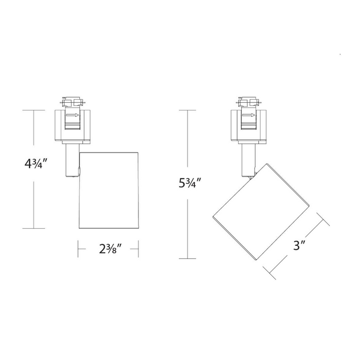 WAC J-8010 Charge 9W LED Track Head, J Track, CCT Selectable