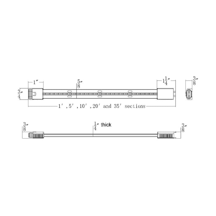 WAC 8012 Outdoor 12V Landscape IP66 Tape Light System