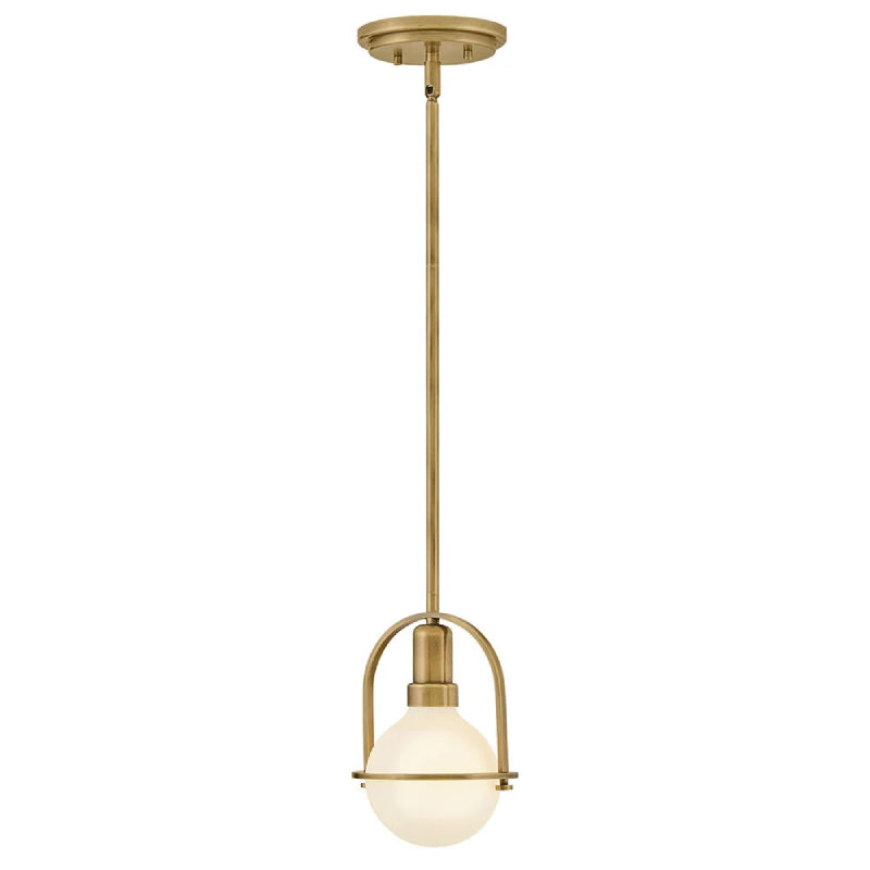 Hinkley 53771 Somerset 1-lt 6" LED Semi-Flush Mount - Heritage Brass