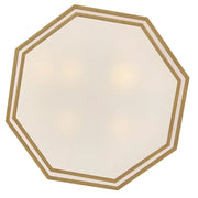 Hinkley 46995 Facet 12-lt 38" LED Chandelier - Heritage Brass