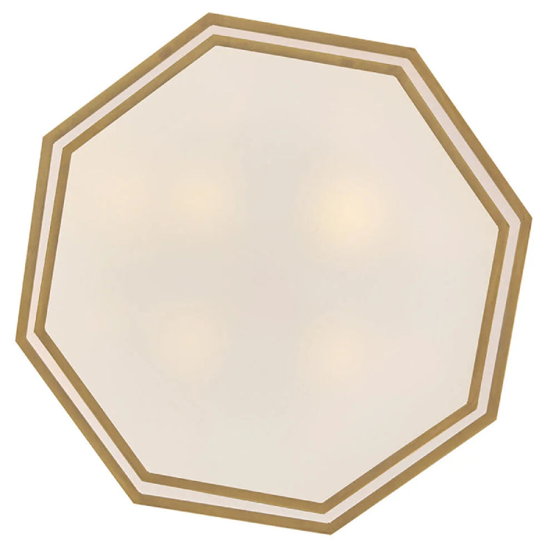 Hinkley 46995 Facet 12-lt 38" LED Chandelier - Heritage Brass