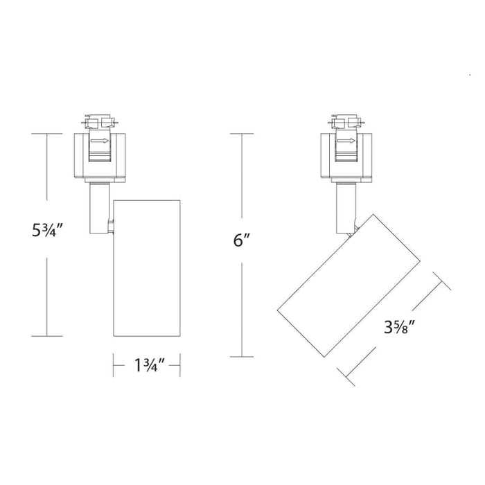 WAC L-8110 Cyn 10W LED Track Head, L Track, 5CCT Switchable