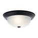 Kichler 8112 2-lt 13" Flush Mount-Black