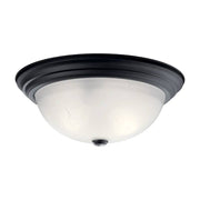 Kichler 8116 3-lt 15" Flush Mount-Black
