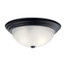 Kichler 8116 3-lt 15" Flush Mount-Black