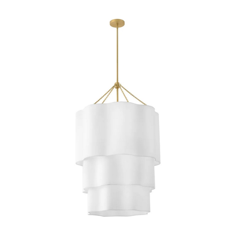 Hinkley 47736 Gwen 9-lt 27" LED Chandelier - Lacquered Brass