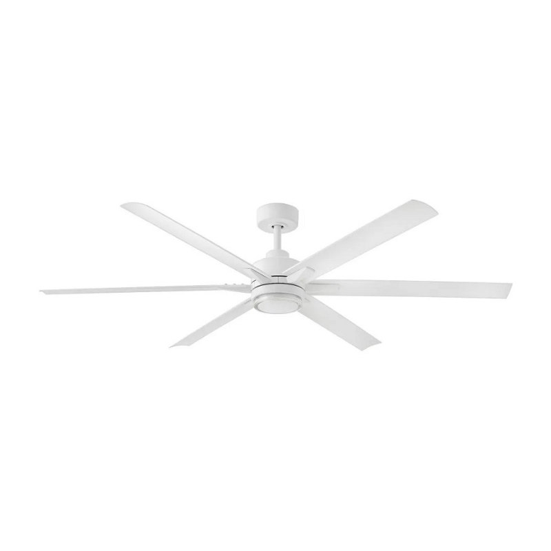 Hinkley 910566 Valor 66" Outdoor Smart Ceiling Fan with LED Light Kit - Matte White