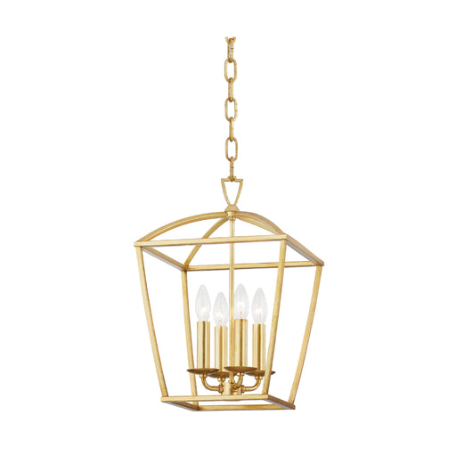 Hudson Valley 8311 Bryant 4-lt 12" Lantern Pendant-Gold Leaf