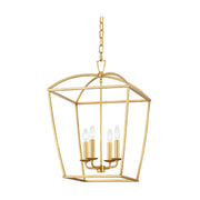 Hudson Valley 8317 Bryant 4-lt 17" Lantern Pendant-Gold Leaf