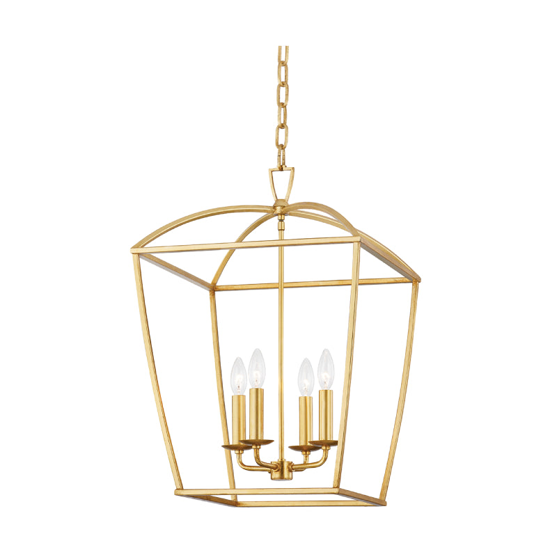 Hudson Valley 8317 Bryant 4-lt 17" Lantern Pendant-Gold Leaf